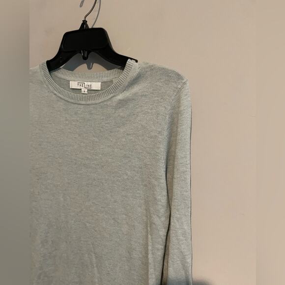 The Line Womens Small light blue Balbina Crew Neck Sweater Cotton Silk Nylon - Picture 3 of 6